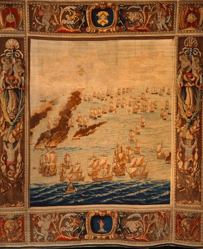Mortlake Tapestry: Fireships in Action by Thomas Poyntz