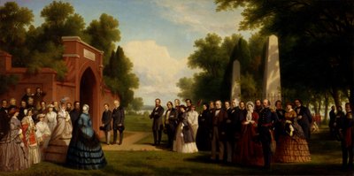 Visit of the Prince of Wales, President Buchanan, and Dignitaries to the Tomb of Washington by Thomas Pritchard Rossiter