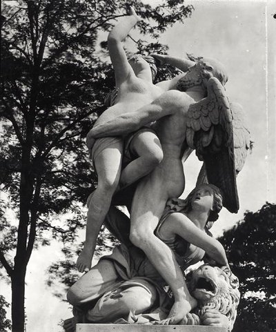 Saturn Abducting Cybele, allegory of Earth, c.1675-80, photographed in the Jardin des Tuileries, Paris, by Adolphe Giraudon by Thomas Regnaudin