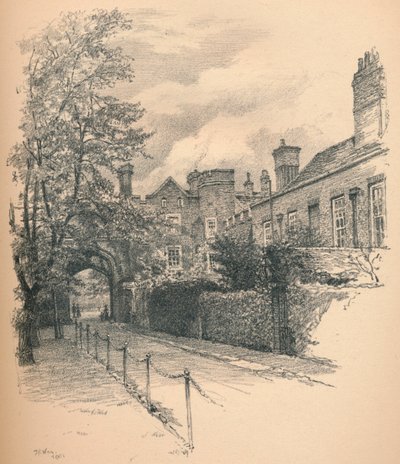 The Courtyard and Gateway of Richmond Palace by Thomas Robert Way