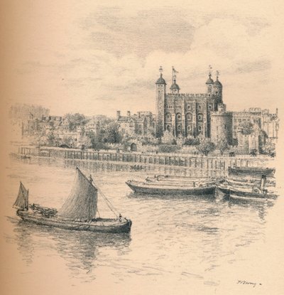 The Tower of London From Tower Bridge by Thomas Robert Way