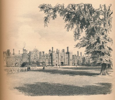 The West Front of Hampton Court Palace by Thomas Robert Way