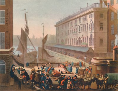 Billingsgate Fish Market by Thomas Rowlandson, Augustus Charles Pugin
