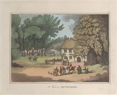 A View in Devonshire, from Sketches from Nature, 1822 by ThomasThomas Rowlandson, Joseph Constantine Stadler Thomas Rowlandson, Joseph Constantine Stadler