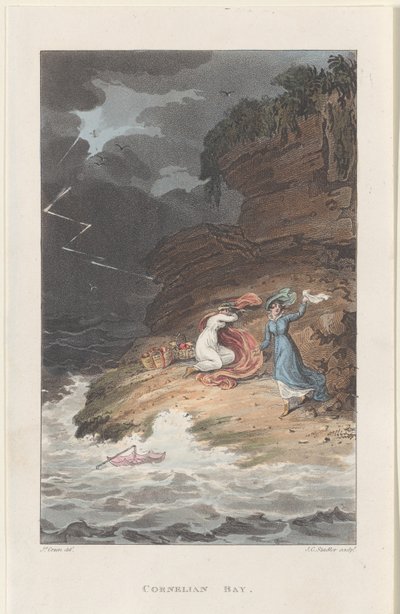 Cornelian Bay, from Poetical Sketches of Scarborough, 1813 by Thomas Rowlandson, Joseph Constantine Stadler, J. Bluck