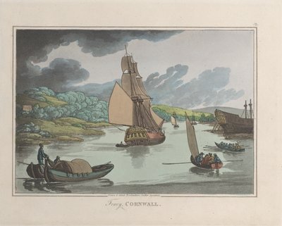 Fowey, Cornwall, from Sketches from Nature, 1822 by ThomasThomas Rowlandson, Joseph Constantine Stadler Thomas Rowlandson, Joseph Constantine Stadler