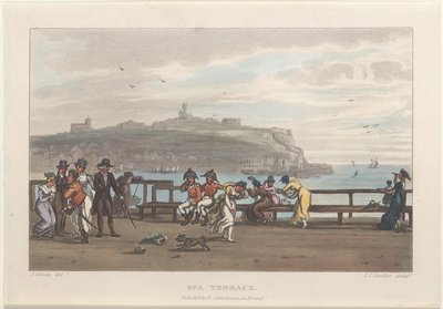 Spa Terrace, from Poetical Sketches of Scarborough by Thomas Rowlandson, Joseph Constantine Stadler, J. Bluck