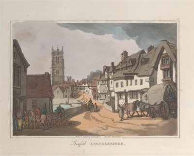 Stamford Lincolnshire, from Sketches from Nature, 1822 by ThomasThomas Rowlandson, Joseph Constantine Stadler Thomas Rowlandson, Joseph Constantine Stadler