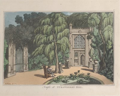 Temple at Strawberry Hill, from Sketches from Nature, 1822 by ThomasThomas Rowlandson, Joseph Constantine Stadler Thomas Rowlandson, Joseph Constantine Stadler