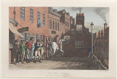 The Post Office, from Poetical Sketches of Scarborough, 1813 by Thomas Rowlandson, Joseph Constantine Stadler, J. Bluck