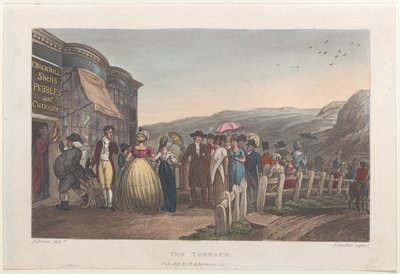 The Terrace, from Poetical Sketches of Scarborough, 1813 by Thomas Rowlandson, Joseph Constantine Stadler, J. Bluck