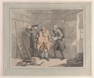 Bookseller and Author by Thomas Rowlandson, Samuel Alken