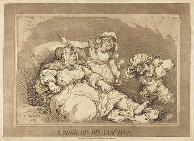 A Bawd on Her Last Legs by Thomas Rowlandson
