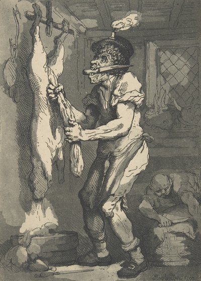 A Butcher by Thomas Rowlandson