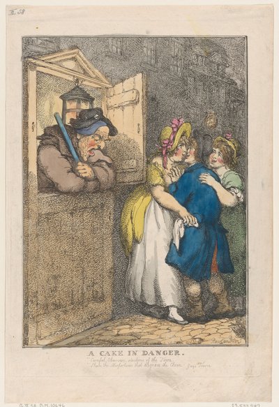 A Cake in Danger by Thomas Rowlandson