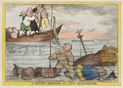 A Diving Machine on a New Constitution, published 1806 by Thomas Rowlandson