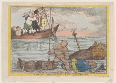 A Diving Machine on a New Construction, May 31, 1806 by Thomas Rowlandson