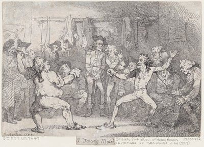 A Fencing Match, December 29, 1788 by Thomas Rowlandson