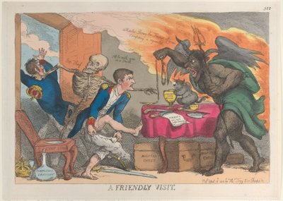 A Friendly Visit, April 16, 1814 by Thomas Rowlandson