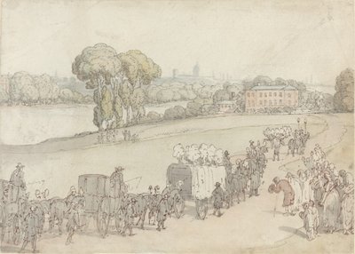 A Funeral Procession by Thomas Rowlandson