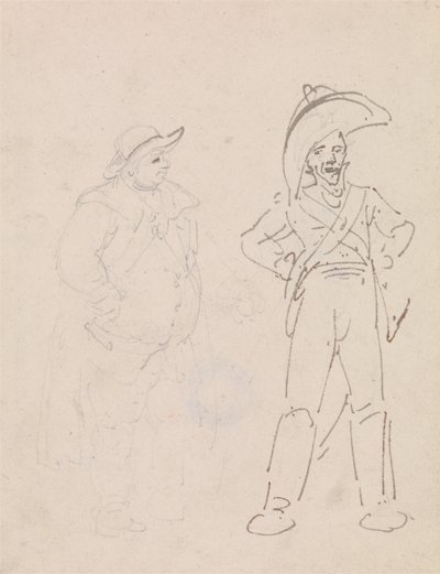A Gendarme and Another Man by Thomas Rowlandson