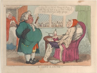 A Going! A Going!!!, June 10, 1809 by Thomas Rowlandson