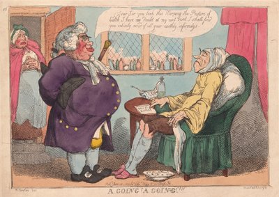 A Going, A Going!!, pub. 1813 by Thomas Rowlandson