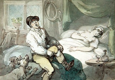 A Huntsman Rising by Thomas Rowlandson