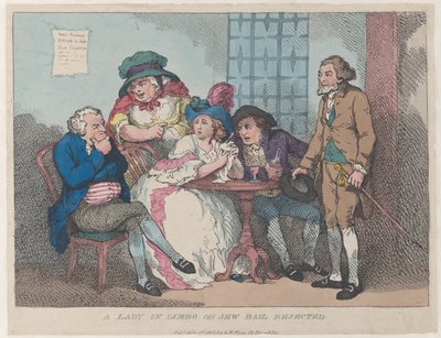 A Lady in Limbo, or Jew Bail Rejected, July 1, 1802 by Thomas Rowlandson