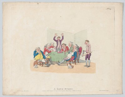 A Long Story, April 1, 1803 by Thomas Rowlandson
