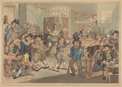 A Mad Dog in a Coffee House by Thomas Rowlandson