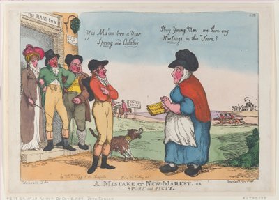 A Mistake at New Market, or Sport and Piety by Thomas Rowlandson