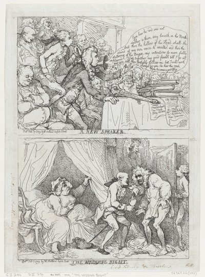 A New Speaker and The Wedding Night, February 7, 1789 by Thomas Rowlandson