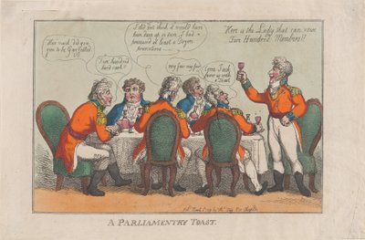 A Parliamentary Toast by Thomas Rowlandson
