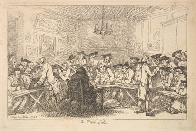 A Print Sale - A Night Auction by Thomas Rowlandson