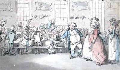 A Public Breakfast by Thomas Rowlandson