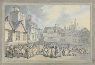 A Review in a Market Place by Thomas Rowlandson