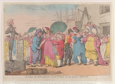 A Sale of English-Beauties in the East Indies, reprint by Thomas Rowlandson