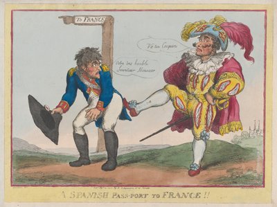 A Spanish Pass-Port to France!!, September 12, 1808 by Thomas Rowlandson