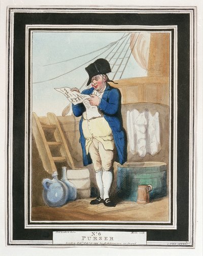 A Shipmaster in the Royal Navy in the 18th Century by Thomas Rowlandson
