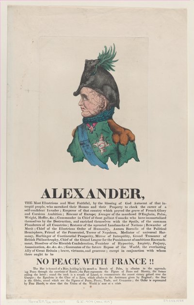 Alexander, April 1814 by Thomas Rowlandson
