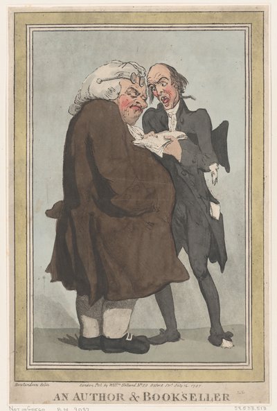 An Author & Bookseller by Thomas Rowlandson