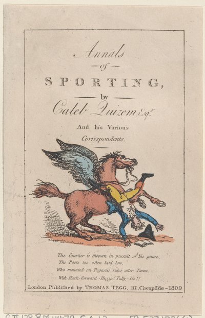 Annals of Sporting by Thomas Rowlandson
