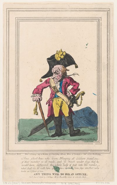 Anything Will Do For an Officer by Thomas Rowlandson