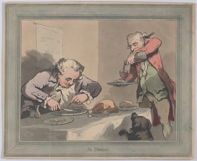 At Dinner by Thomas Rowlandson