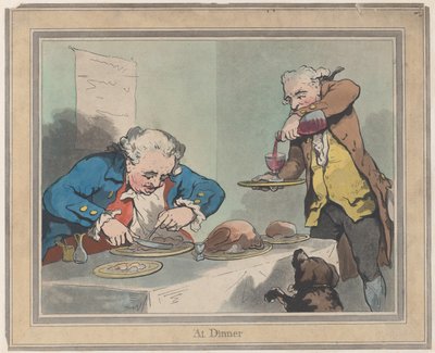 At Dinner, November 5, 1792 by Thomas Rowlandson