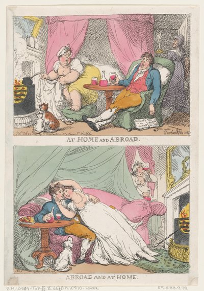 At Home and Abroad, Abroad and At Home, February 28, 1807 by Thomas Rowlandson
