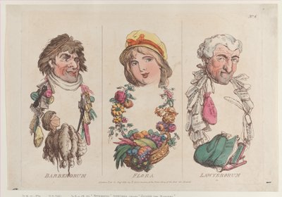 Barberorum, Flora, Lawyerorum, August 15, 1800 by Thomas Rowlandson