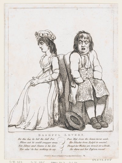 Bashful Lovers, March 15, 1798 by Thomas Rowlandson