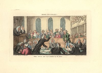 Being Nervous and Cross-Examined by Mr. Garrow by Thomas Rowlandson